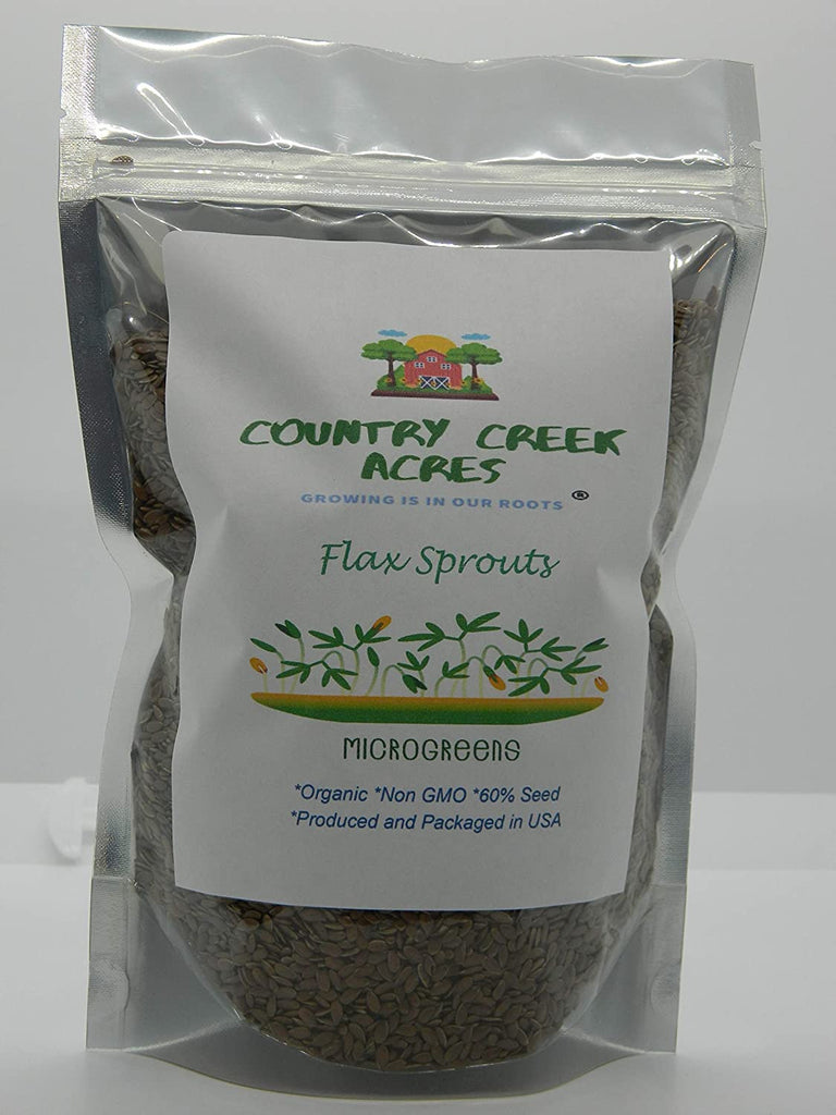 Flax Seed, Sprouting Seeds, Microgreen, Sprouting, Organic Seed, Non GMO -